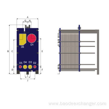 Milk Evaporator Water-to-Water Gasket Plate Heat Exchanger